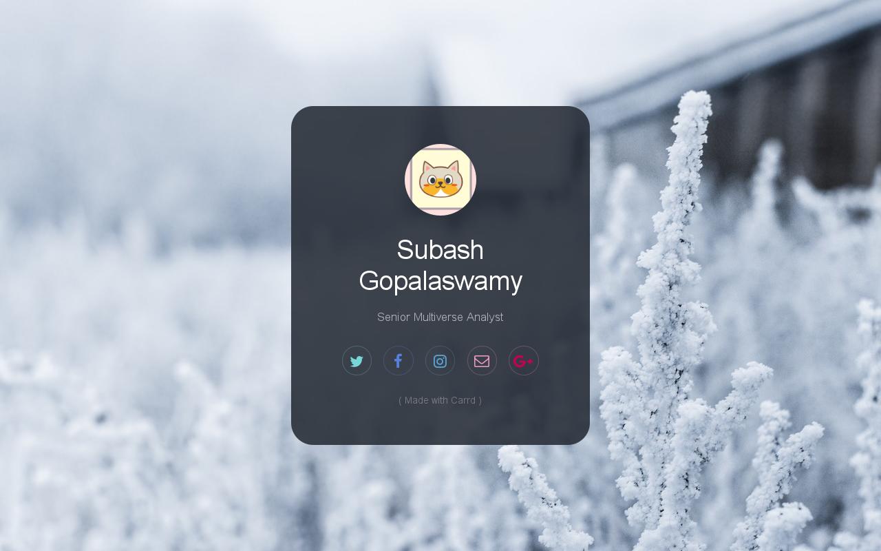 Carrd profile picture for @subash
